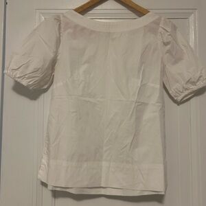 J. Crew Elegant White Cotton Blouse